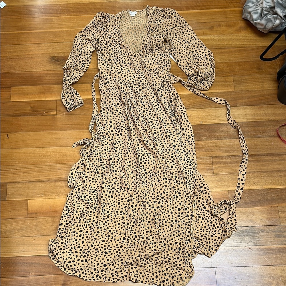 NWT Leopard Print Wrap Dress
